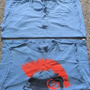 adidas Kids Blue and Orange Graphic Tee